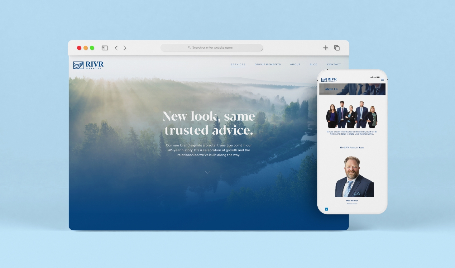 rivr Website preview
